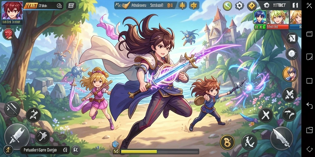 Tampilan gameplay <strong>11TBET</strong> yang menarik dengan karakter Anime yang penuh warna.