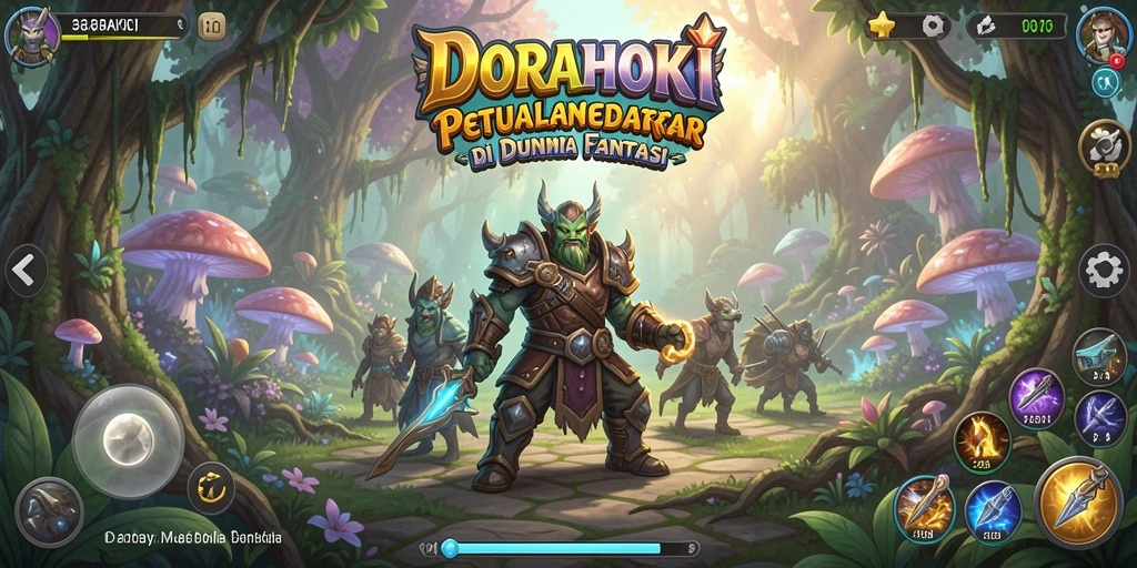 Screenshot DORAHOKI menampilkan karakter utama dalam petualangan mendebarkan.