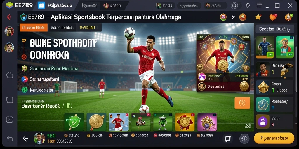 Tampilan UI EE789 yang menarik untuk taruhan olahraga.