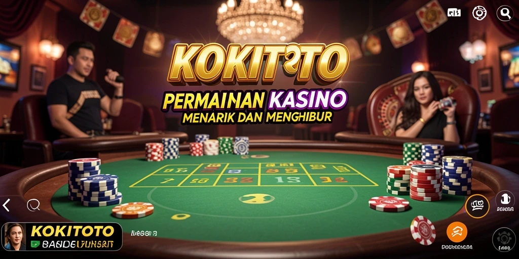 Screenshot KOKITOTO menunjukkan momen seru saat bermain permainan Kasino.