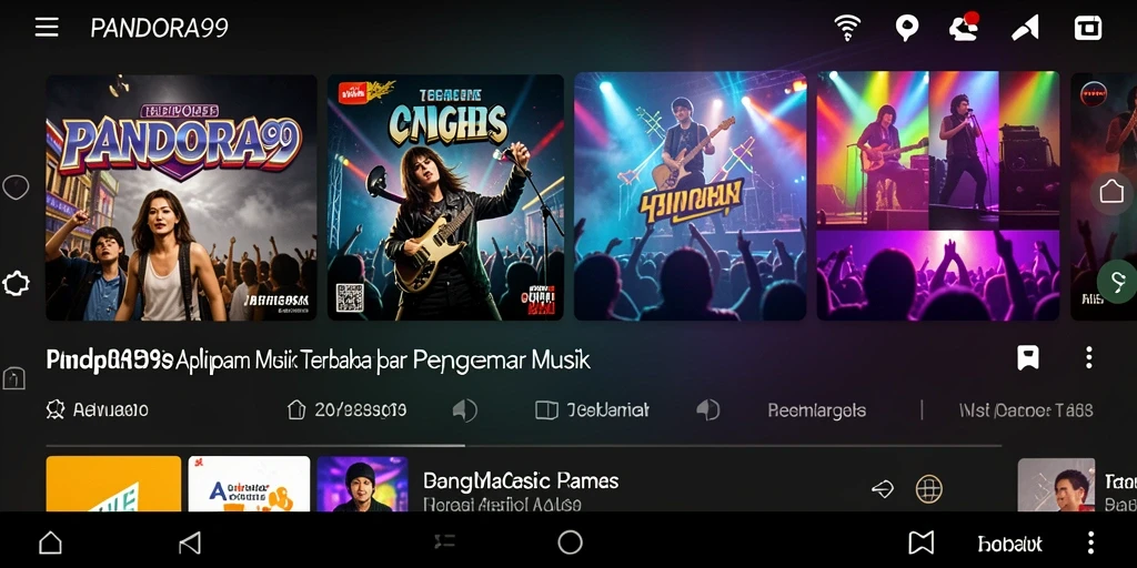 Screenshot PANDORA99 menunjukkan tampilan pengguna yang menarik dan fitur interaktif.