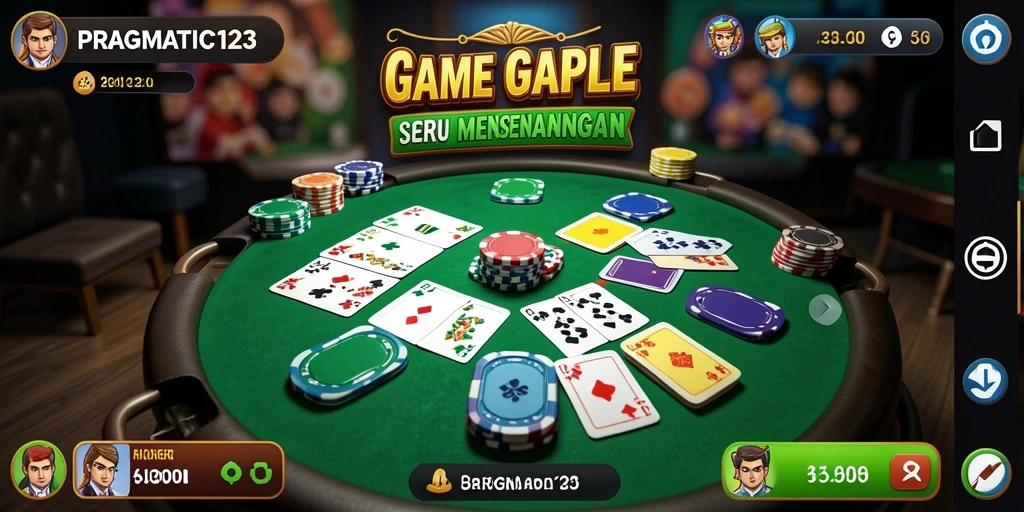 Tampilan gameplay Gaple yang menarik dan interaktif.