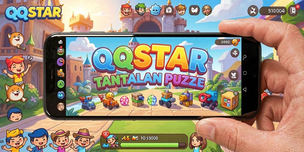 Tampilan gameplay seru dari QQSTAR yang penuh tantangan.